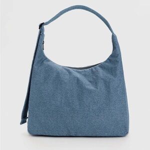 BAGGU Nylon Denim Shoulder Bag Large/Standard Size NWT (fits laptop!)